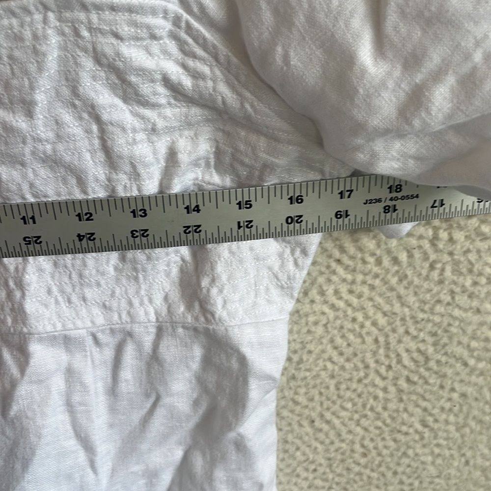 Madewell Square-Neck Mini Dress in 100% Linen Womens Size 6 White - Picture 9 of 12